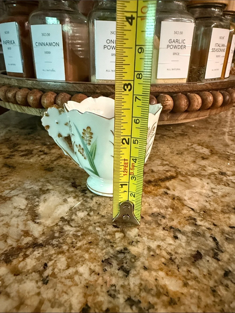 Ucagco Demitasse Tea Cup - Vintage Japan Floral Porcelain